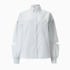 Блузка женская в полоску MINAKU: Casual collection цвет белый, р-р 42 - Фото 6