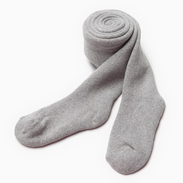 

Колготки детские махровые, цвет светло-серый меланж, рост 128-134 см