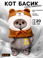 Мягкая игрушка Басик BABY в шапке «Медвежонок», 20 см - Фото 1