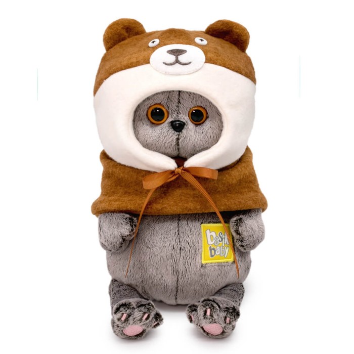 Мягкая игрушка Басик BABY в шапке «Медвежонок», 20 см - Фото 1