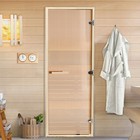 Дверь для бани и сауны "Бронза", размер коробки 190х70 см, липа, 8 мм - Фото 1
