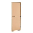 Дверь для бани и сауны "Бронза", размер коробки 190х70 см, липа, 8 мм - Фото 3