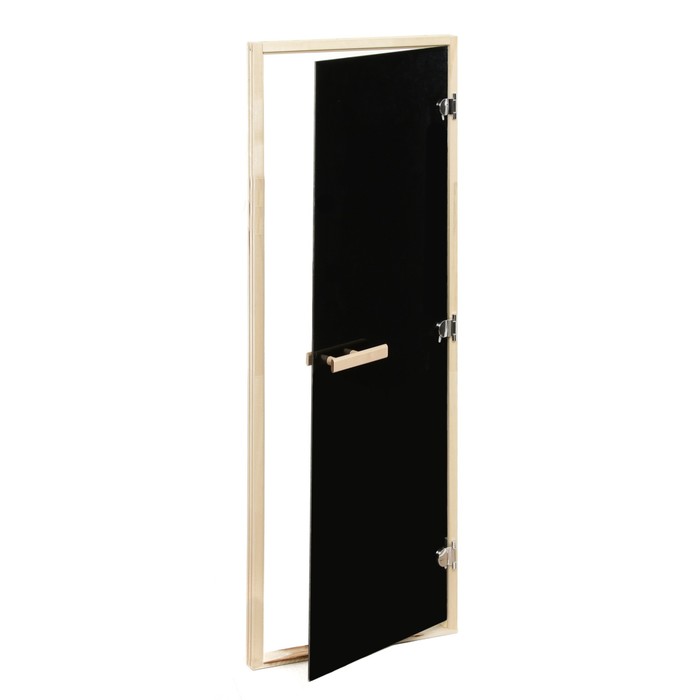 Дверь для бани и сауны "БЛЭК", размер коробки 190х70 см, липа, 8 мм