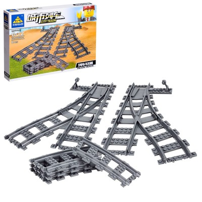 УЦЕНКА Конструктор ЖД «Рельсы со стрелками», 8 элементов