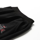 Брюки спортивные для девочек, цвет черный, рост 134 см - фото 23196144