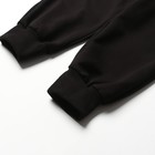 Брюки спортивные для мальчиков, цвет чёрный, рост 146 см - фото 23196233