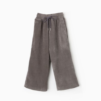 Брюки с начёсом для девочки, рост 98-104 см, серые