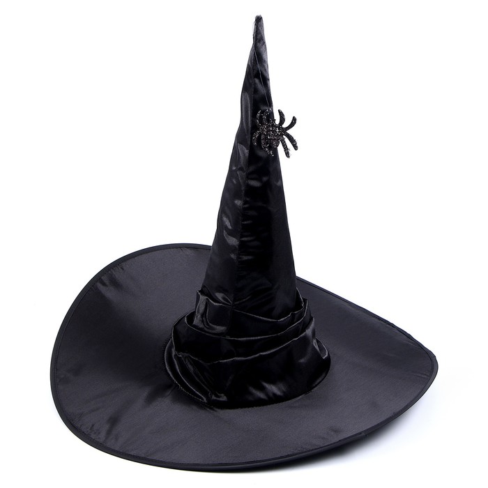 Карнавальный набор «Магия», шляпа чёрная, метла, мешок - фото 1887276027