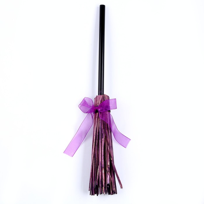 Карнавальный набор «Магия», шляпа фиолетовая, метла, мешок - фото 1907872098