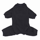 Одежда для собак. Комбинезон однотонный чёрный, L (ДС 39, ОШ 36-38, ОГ 60-62) - фото 23155666