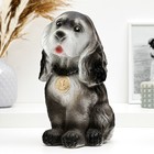 Копилка "Собака с медалью" черная, 25см - фото 3801810