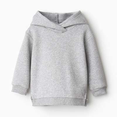 Толстовка для девочки, рост 86 см, серая меланж