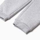 Комплект для девочки (толстовка, брюки), НАЧЁС, цвет серый меланж, рост 98 см - фото 23698367