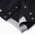 Бомбер для мальчика, НАЧЁС, цвет тёмно-синий/серый меланж, рост 92 см (52) - фото 23698395