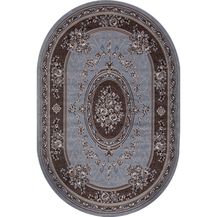 Ковёр овальный Merinos Sierra, размер 60x110 см, цвет blue-brown 2 - Фото 1