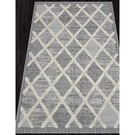 Ковёр прямоугольный Milat Tunis, размер 76x150 см, цвет white/l.gray