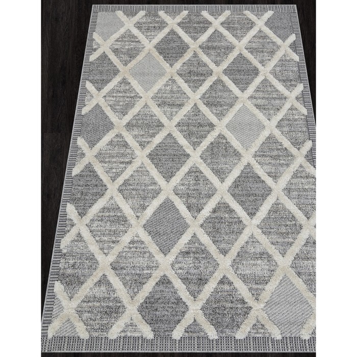 Ковёр прямоугольный Milat Tunis, размер 76x150 см, цвет white/l.gray - Фото 1