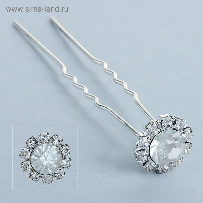 шпилька для волос "Кристалл" обрамление - Фото 1