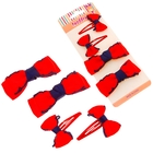 набор для волос "Кантик", красный (2 зажима,2 неведимки) - Фото 1