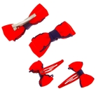 набор для волос "Кантик", красный (2 зажима,2 неведимки) - Фото 2