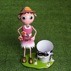 Фигура садовая "Девочка с кошкой", 24*15*33 см, микс цвета - Фото 2