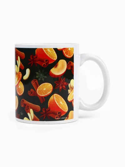 Подарочный набор новогодний «Ароматного Нового года. 2026», чай со вкусом: пряный апельсин 50 г, кружка 300 мл.