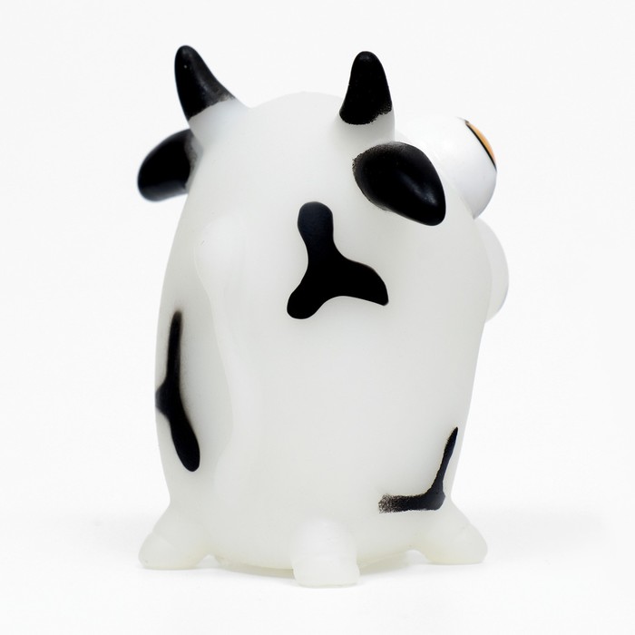 Игрушка для собак "Корова" 12 см, белая/чёрная
