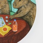 Салфетка сервировочная кухонная Доляна «Капибары настольные игры», d=36 см, настольное покрытие - Фото 2