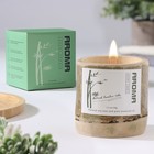 Свеча ароматическая в бамбуке "Эбеновое дерево", соевый воск, 25ч, 150 гр, в коробке - фото 2152579