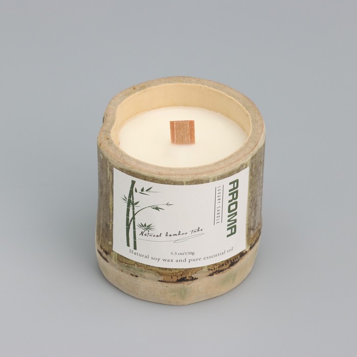 Свеча ароматическая в стакане "Эбеновое дерево", соевый воск, 25ч, 150 гр, в коробке