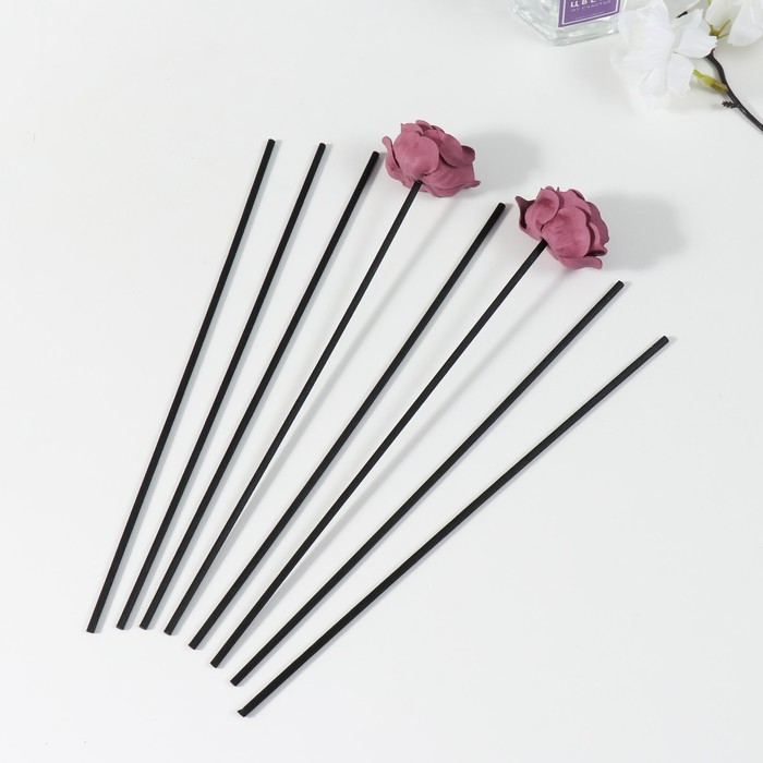 Палочки фибровые для аромадиффузора "Сиреневые цветы" набор 2 цветка + 6 палочек - фото 1907872507