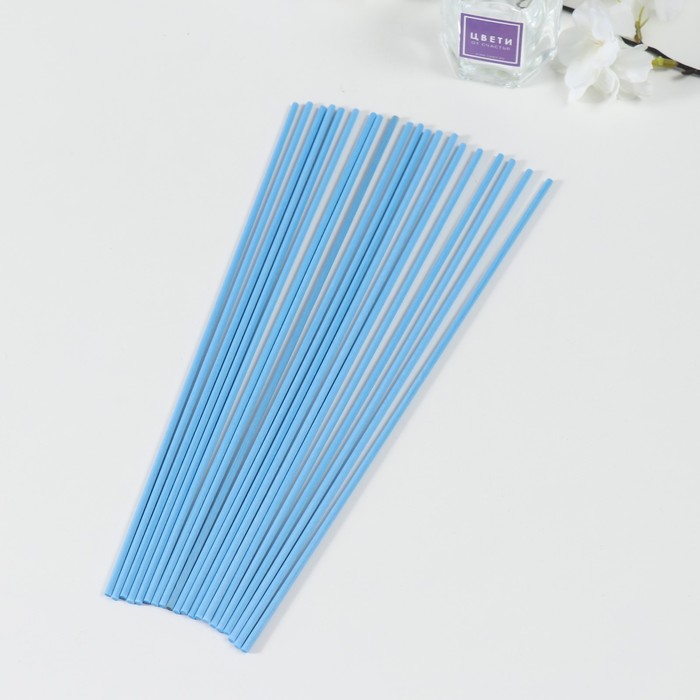 Палочка фибровая для аромадиффузора "Синяя" 0,3х0,3х25 см - Фото 1
