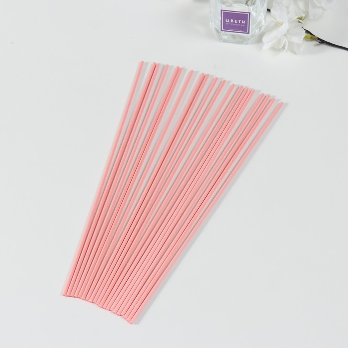 Палочка фибровая для аромадиффузора "Нежно-розовая" 0,3х0,3х25 см - фото 1907872529