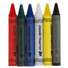 Восковые карандаши «Синий трактор» 6 цв., толстые - фото 35960089