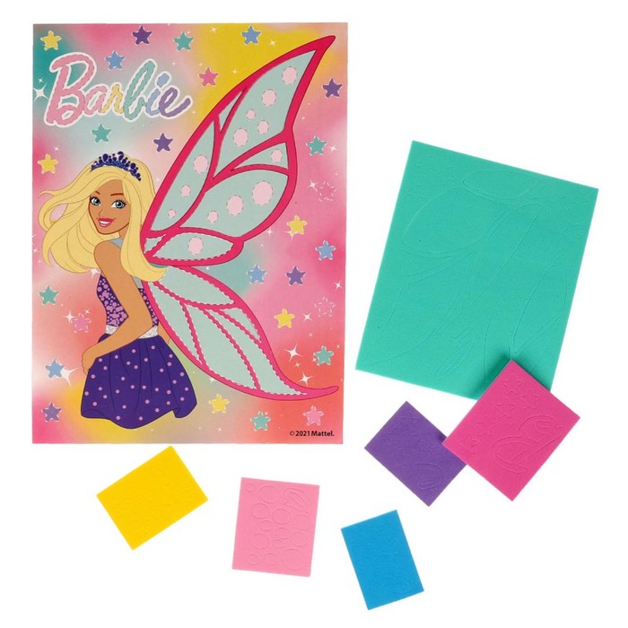 Набор для детского творчества «Барби» аппликация из эва, 17 × 23 см
