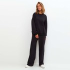 Костюм женский (толстовка/брюки), цвет чёрный, размер 44 - фото 320275930