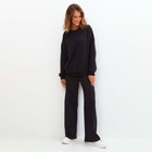 Костюм женский (толстовка/брюки), цвет чёрный, размер 54 - Фото 2