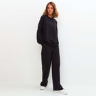 Костюм женский (толстовка/брюки), цвет чёрный, размер 54 - Фото 5