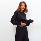 Костюм женский (толстовка/брюки), цвет чёрный, размер 54 - Фото 7