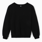 Костюм женский (толстовка/брюки), цвет чёрный, размер 54 - Фото 9