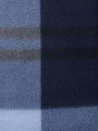 Плед флисовый «Экономь и Я. Клетка», синий, 150×130 см, флис 160 г/м² - Фото 2