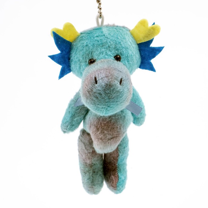 Мягкая игрушка «Дракон» на подвеске, 12 см, цвет синий - Фото 1