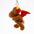 Мягкая игрушка «Дракон» на брелоке, 10,5 см, цвет коричневый - фото 4398589