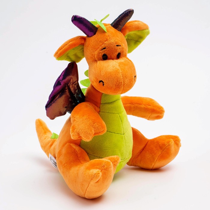 Мягкая игрушка «Дракон», 23 см, цвет оранжевый - Фото 1