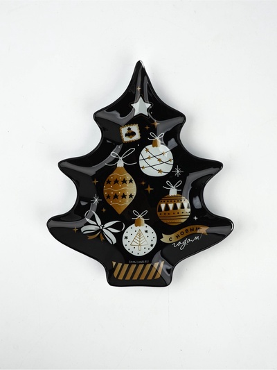Тарелка плоская новогодняя «С Новым годом. Игрушки», 19.5×16.5 см