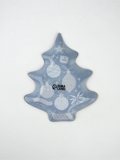 Тарелка плоская новогодняя «С Новым годом. Игрушки», 19.5×16.5 см