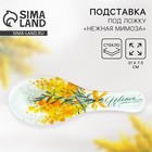 Подставка под ложку стеклянная «Цвети. Нежная мимоза», 21.4×7.5 - Фото 1