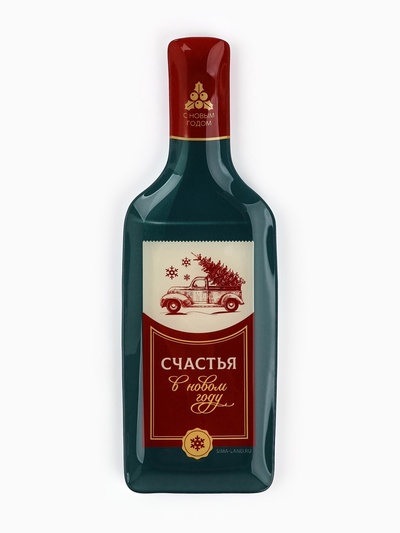 Блюдо сервировочное новогоднее «Счастья в новом году», 12×35 см