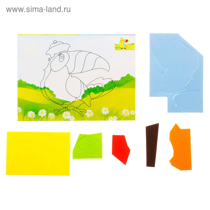 Аппликация 3D "Какаду" из ЕVA - Фото 1