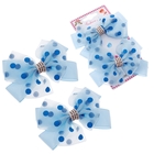 зажим для волос воздушный"Бантик" (набор 2 шт) голубой - Фото 1